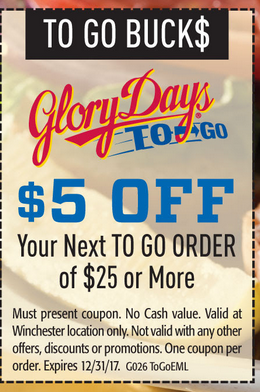 Glory Days Coupons, Promo Codes & Deals Jun-2020